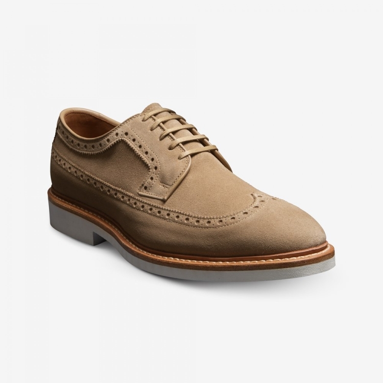 Allen Edmonds William Wingtip Derby Bone Suede 6jPNVYZY - Click Image to Close