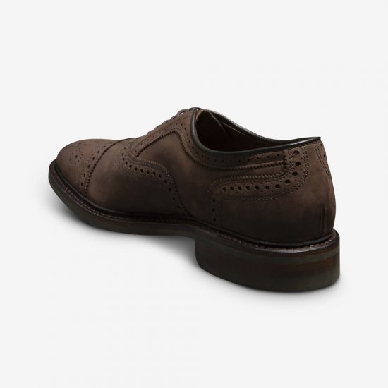 Allen Edmonds Strandmok Cap-toe Oxford with Dainite Rubber Sole Brown Nubuck YvA8EAC8