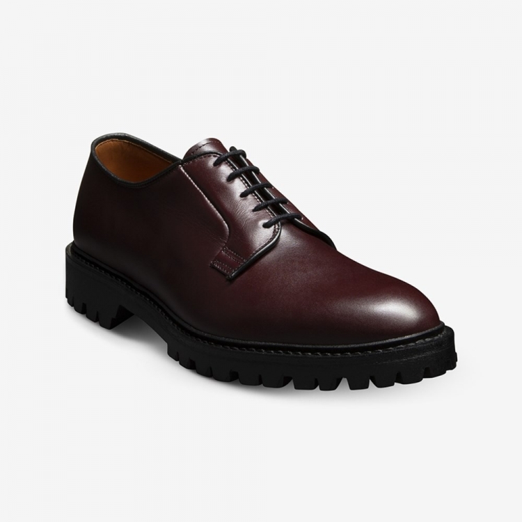 Allen Edmonds Lennon Lug Derby Burgundy Leather uCdoFvTu - Click Image to Close