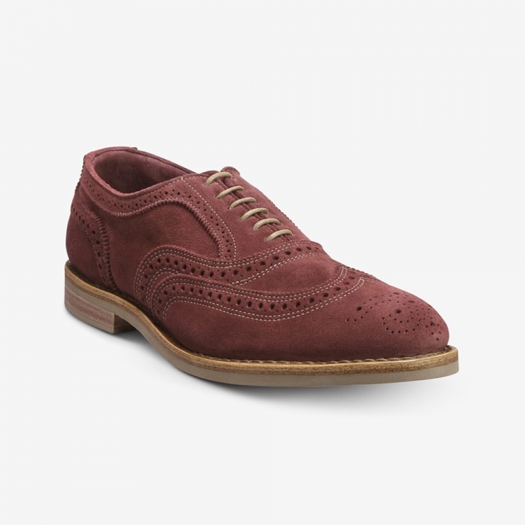 Allen Edmonds Neumok Suede Wingtip Oxford? Cherry Red p6VEVzw9 - Click Image to Close