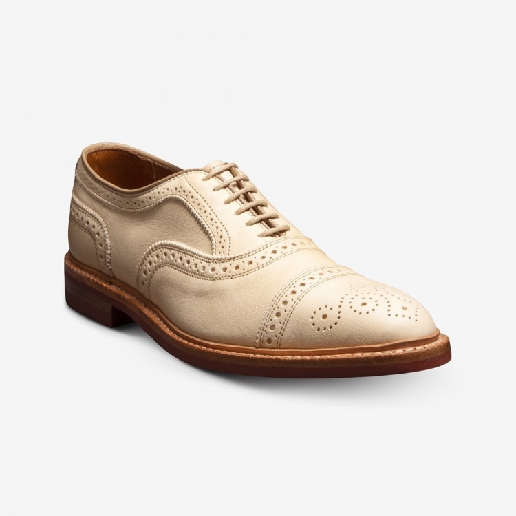 Allen Edmonds Strandmok Cap-toe Oxford with Dainite Rubber Sole Bone Vegetable-tanned Leather QvnFJXV9 - Click Image to Close