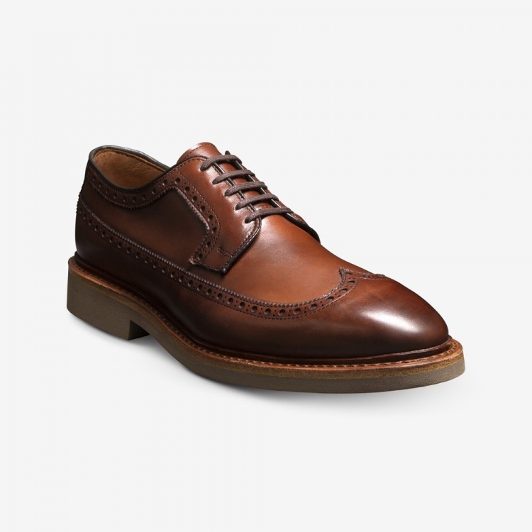 Allen Edmonds William Wingtip Derby Dark Chili Leather e9KRB9rJ - Click Image to Close