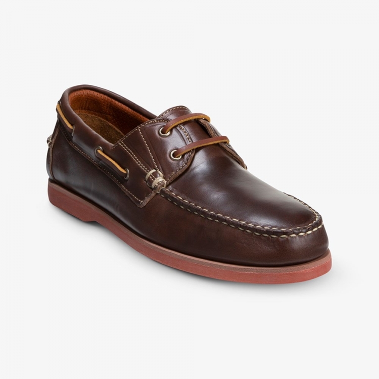 Allen Edmonds Force 10 Boat Shoe Brown tRRLHb0A - Click Image to Close