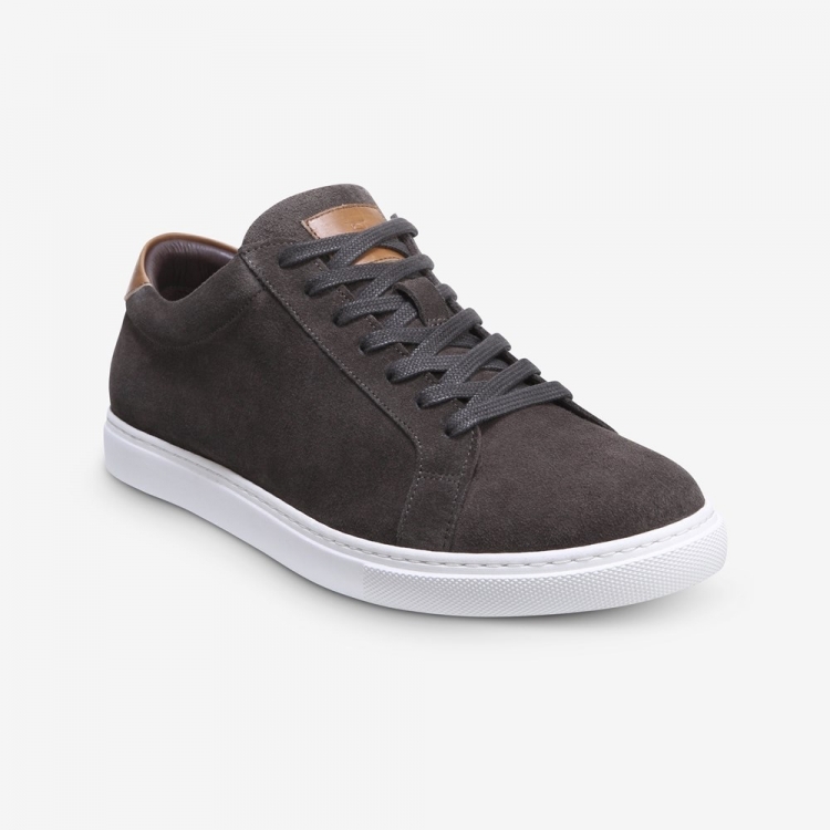 Allen Edmonds Courtside Sneaker Grey Suede QDJRiOrr - Click Image to Close