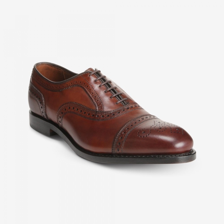 Allen Edmonds Strand Cap-toe Oxford Dress Shoe Dark Chili M46tkFbH - Click Image to Close