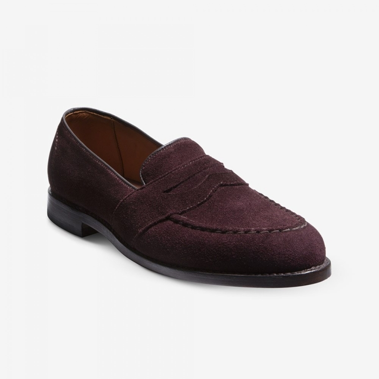 Allen Edmonds Randolph Penny Loafer Burgundy Suede s2TFWxWW - Click Image to Close