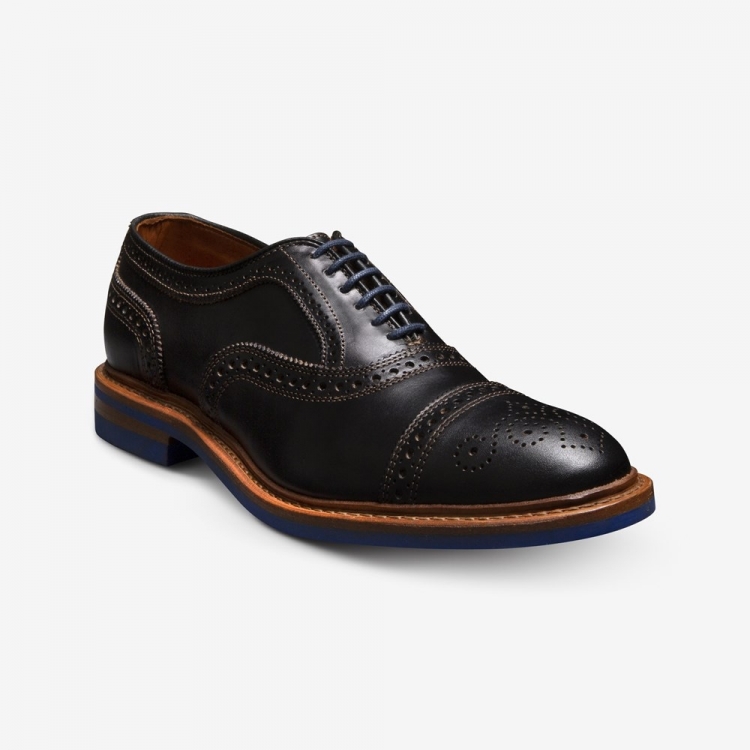 Allen Edmonds Strandmok Cap-toe Oxford with Dainite Rubber Sole Black xefKqREi - Click Image to Close