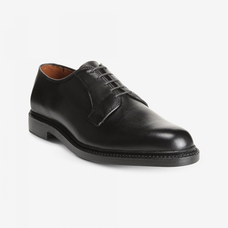 Allen Edmonds Leeds Plain-toe Blucher Dress Shoe Black ufl65uPA - Click Image to Close