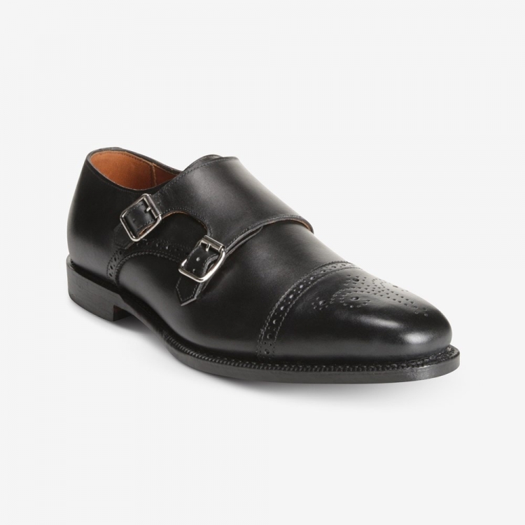 Allen Edmonds St. John's Double Monk Strap Dress Shoe Black WfJARj63 - Click Image to Close