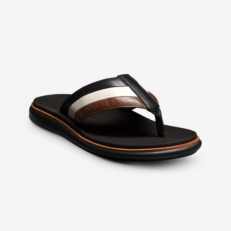 Allen Edmonds Naples Signature Thong Sandal AE Signature Flag Leather JqwQAuY6 - Click Image to Close