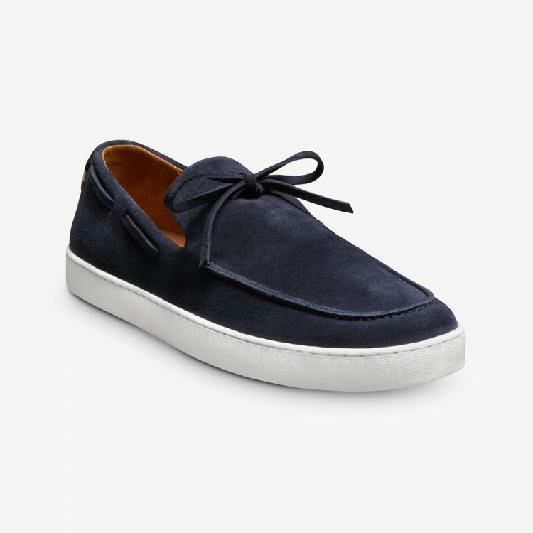 Allen Edmonds Santa Rosa Slip-on Sneaker Navy Sea Suede XDT4cwla - Click Image to Close