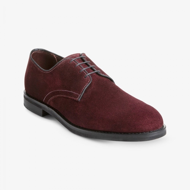 Allen Edmonds Nomad Suede Plain-toe Derby Burgundy dGFzABq8 - Click Image to Close