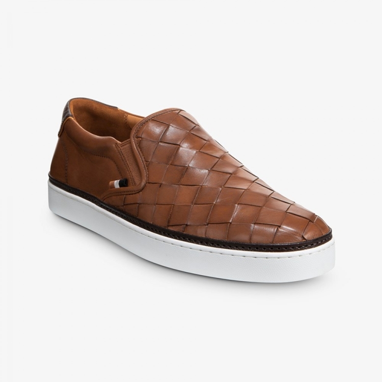 Allen Edmonds Alpha Woven Slip-on Sneaker Tan n4o41oSY - Click Image to Close