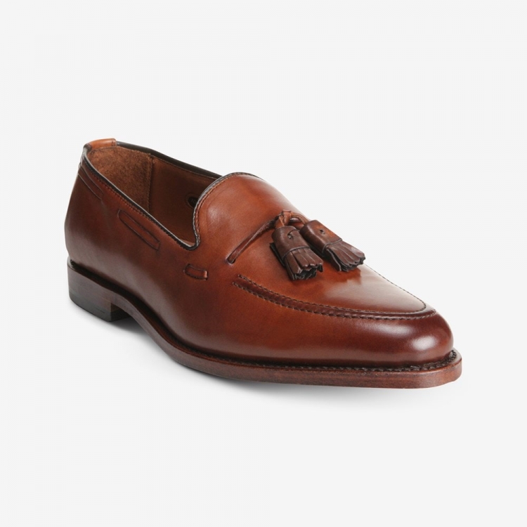 Allen Edmonds Grayson Tassel Loafer Dark Chili ZsMFqYen - Click Image to Close