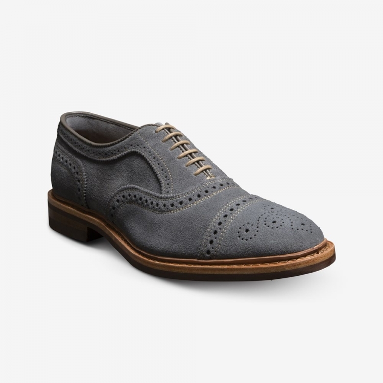 Allen Edmonds Strandmok Suede Cap-toe Oxford with Dainite Rubber Sole Slate Grey Suede cTVt0iT2 - Click Image to Close