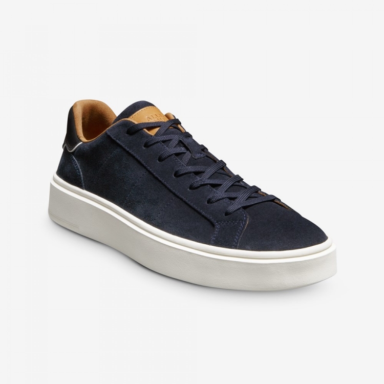 Allen Edmonds Oliver Lace-up Sneaker Navy Sea Suede yNKTV9HC - Click Image to Close