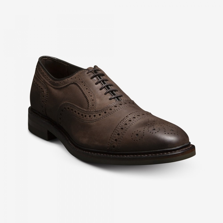 Allen Edmonds Strandmok Cap-toe Oxford with Dainite Rubber Sole Brown Nubuck YvA8EAC8 - Click Image to Close