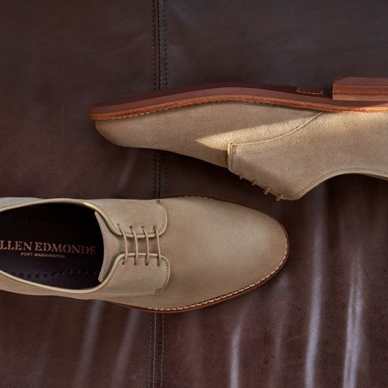 Allen Edmonds Nomad Buck Suede Derby? Bone NkDJmIKZ