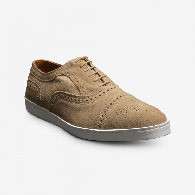 Allen Edmonds Strand Suede Oxford Sneaker? Bone ubKDWrCN - Click Image to Close