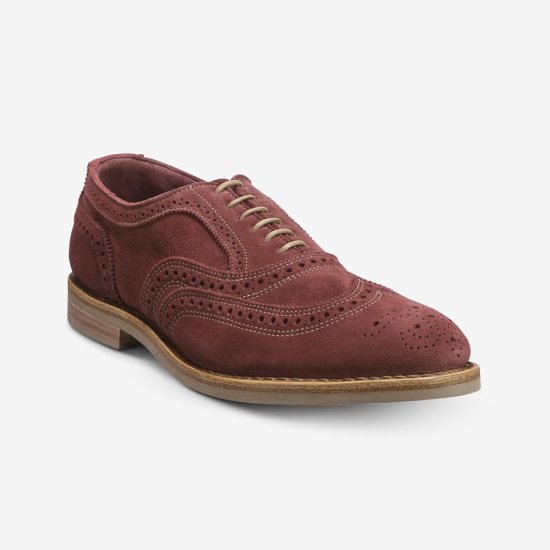 Allen Edmonds Neumok Suede Wingtip Oxford? Cherry Red p6VEVzw9