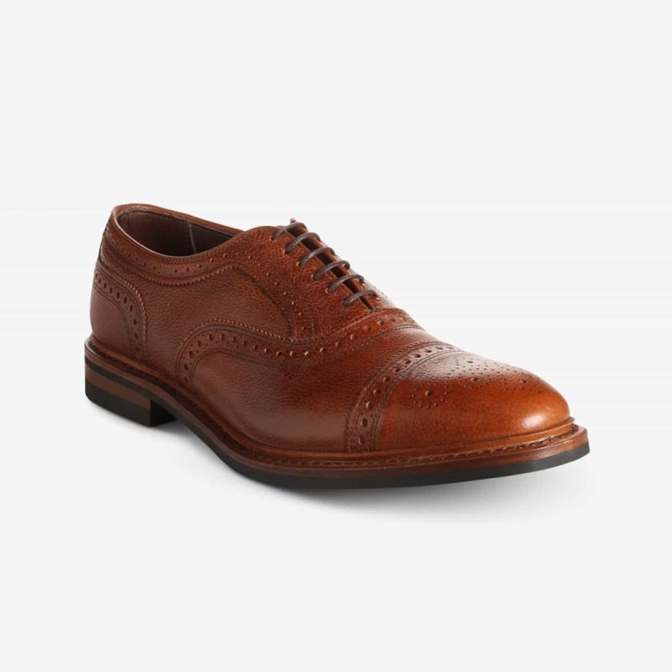 Allen Edmonds Strandmok Weatherproof Oxford with Dainite Rubber Sole Tan Grain nqabr2WS - Click Image to Close