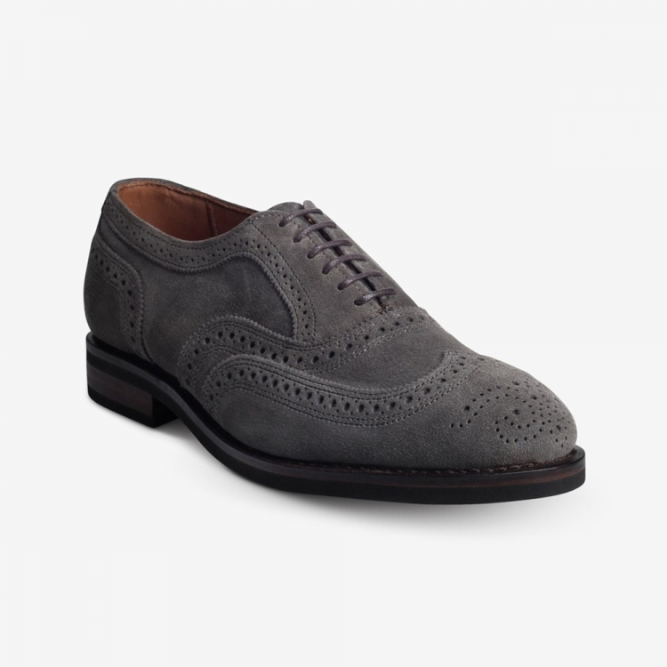 Allen Edmonds Neumok Suede Wingtip Oxford? Grey n9RE7YoB - Click Image to Close