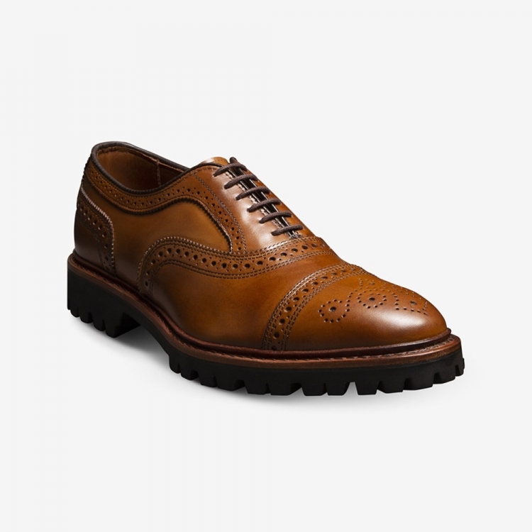 Allen Edmonds Strand Cap-toe Oxford Dress Shoe with Lug Sole Walnut YJsKaHma - Click Image to Close