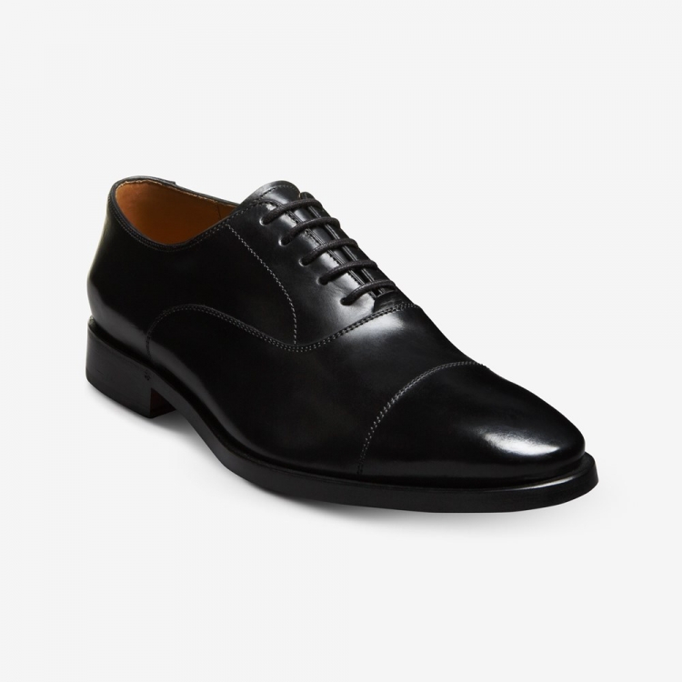 Allen Edmonds Siena Cap Stitch Oxford Dress Shoe Black F84363mQ - Click Image to Close