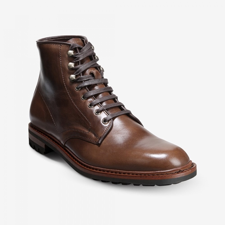 Allen Edmonds Higgins Mill Boot with Lug Sole Natural Brown Leather sVReATGA - Click Image to Close