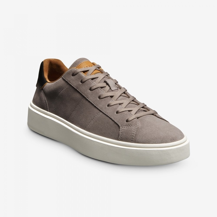 Allen Edmonds Oliver Lace-up Sneaker Pewter Suede K3igv9Qv - Click Image to Close