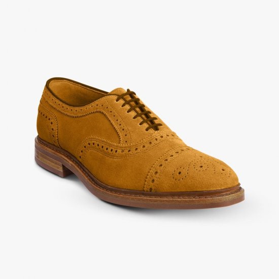 Allen Edmonds Strandmok Cap-toe Oxford with Dainite Rubber Sole Turmeric Suede prpHAkwu