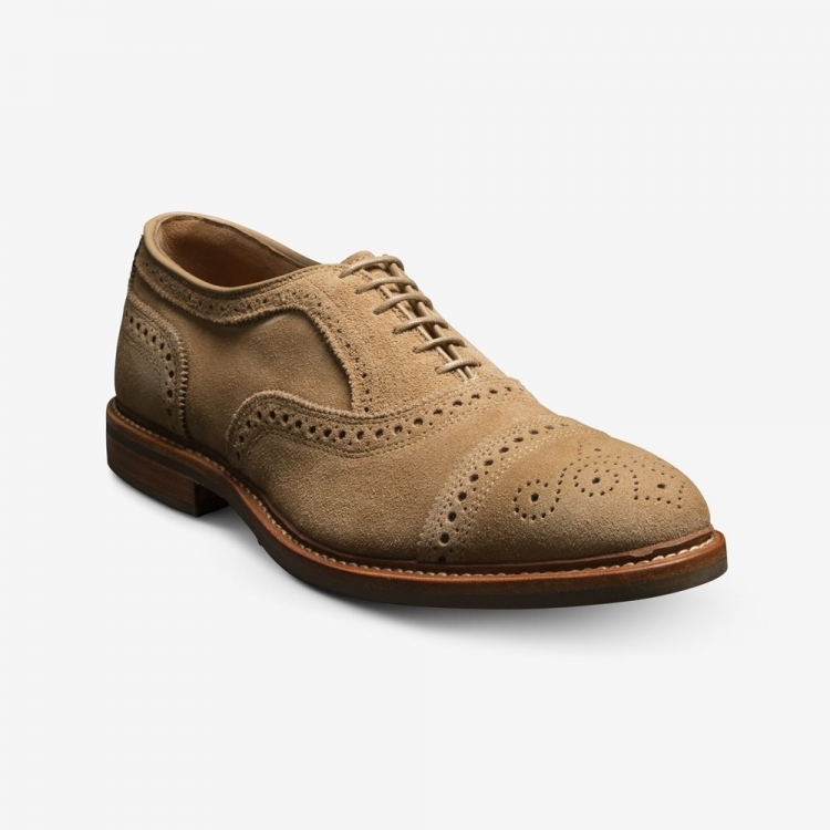 Allen Edmonds Strandmok Cap-toe Oxford with Dainite Rubber Sole Camel Suede XQkB69Bk - Click Image to Close