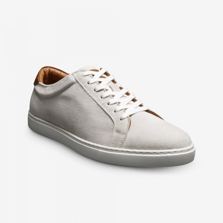 Allen Edmonds Courtside Sneaker Light Grey Suede 7N3VlI0N - Click Image to Close