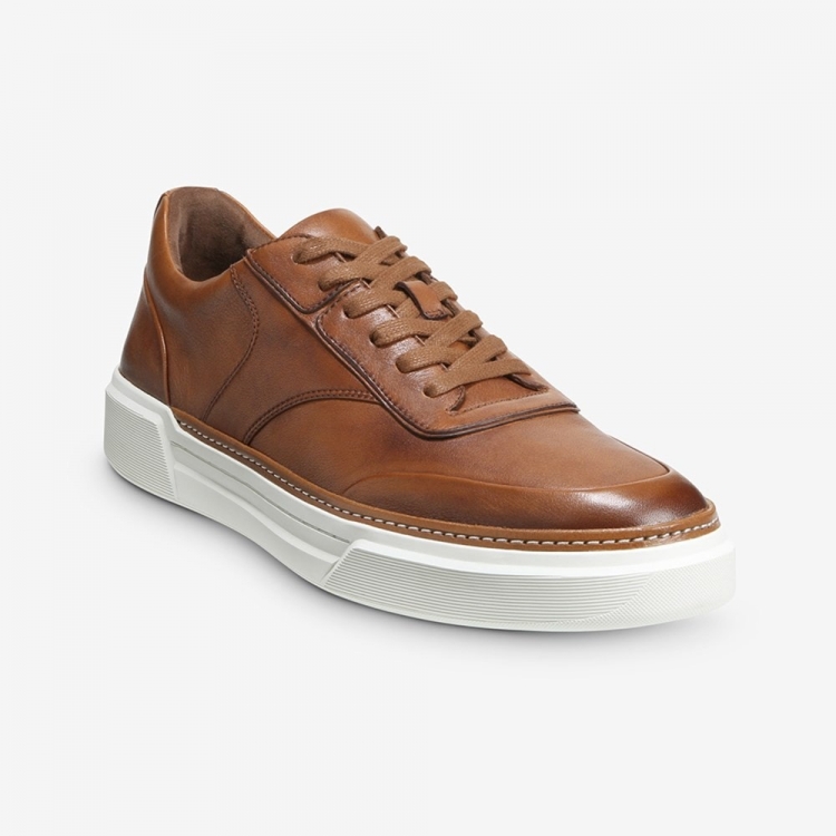 Allen Edmonds Burke Lace-up Sneaker Tan GvrAMVps - Click Image to Close